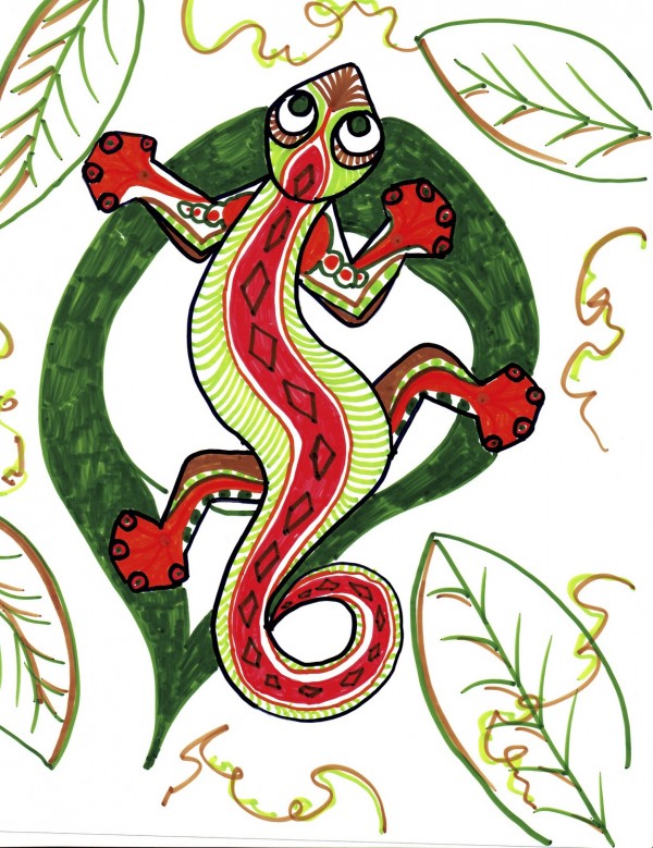 Level I-Lesson 4: The Haitian Gecko (Online Art Lessons for Kids | ArtAchieve)