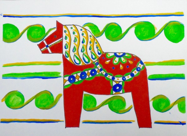 Level II-Lesson 1: The Swedish Dala Horse (Online Art Lessons for Kids | ArtAchieve)
