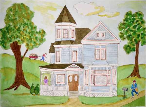 Level V-Lesson 4: Grandma Moses and the Queen Anne House (Online Art Lessons for Kids | ArtAchieve)