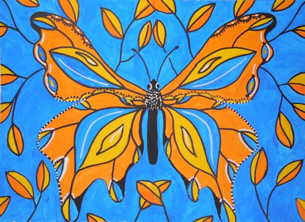 Level II-Lesson 10: Hiding Butterflies (Online Art Lessons for Kids | ArtAchieve)