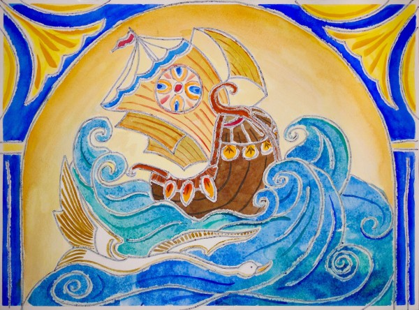 Level IV-Lesson 3: The Albatross and the Galleon Ship (Online Art Lessons for Kids | ArtAchieve)